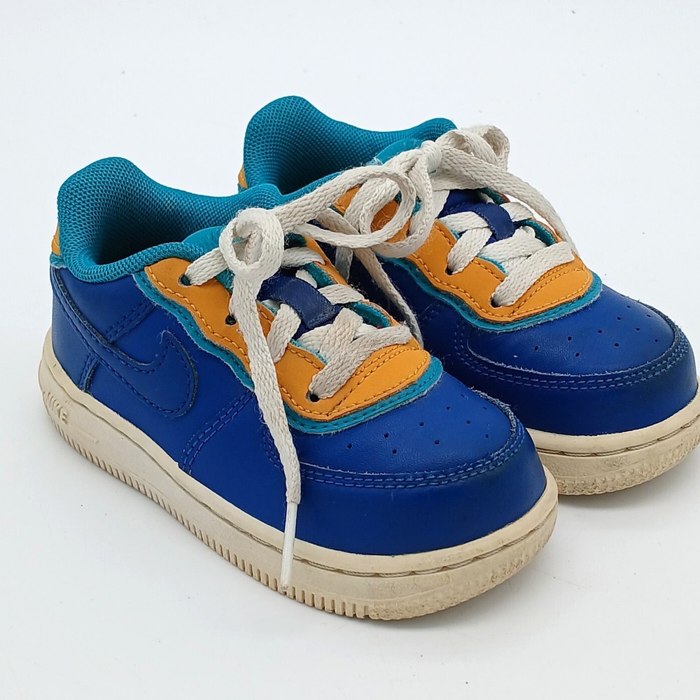 Nike Shoe Kid Sneaker 7C Air Force 1 Low LV8 Leather Double Layered Indigo Force